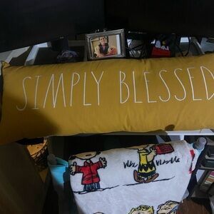 Simply Blessed Yellow Pillow